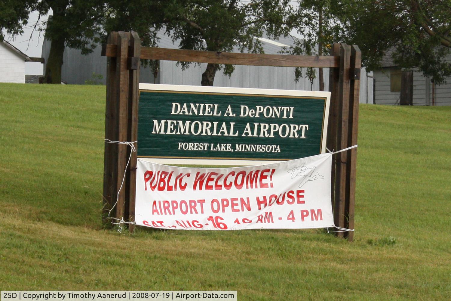 Forest Lake Airport (25D) - Entrance to Forest Lake, MN