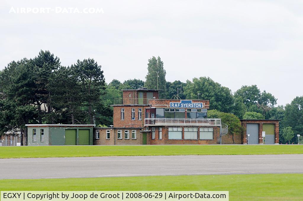 RAF Syerston Airport, Newark-on-Trent, England United Kingdom (EGXY) - Disused control tower at Syerston. Nowadays just mobile towers are being used by the gliding schools.