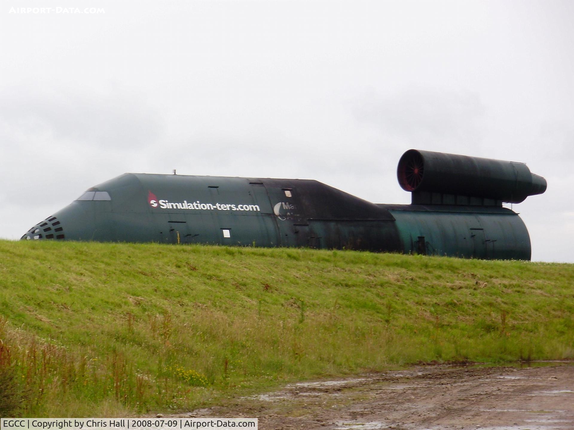 Manchester Airport, Manchester, England United Kingdom (EGCC) - Fire simualtor trainer at Manchester Airport