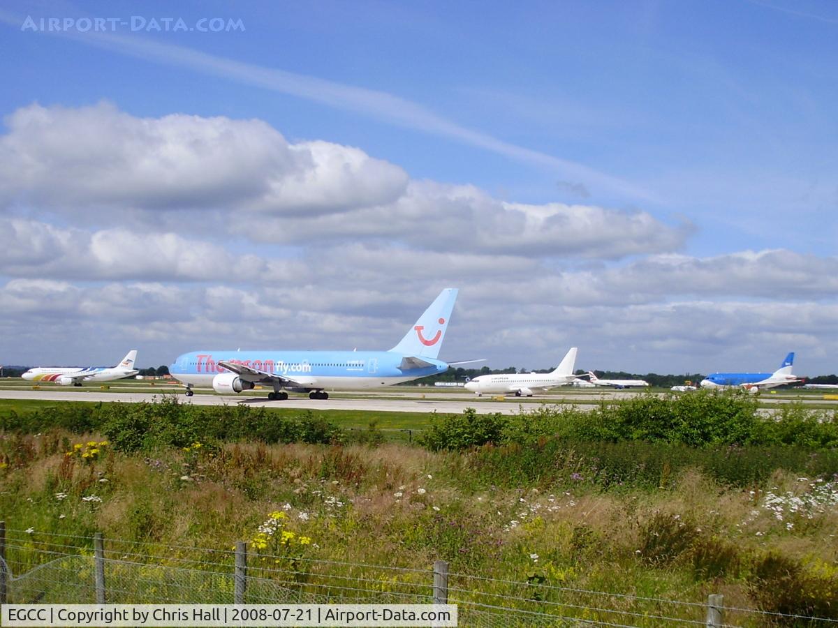 Manchester Airport, Manchester, England United Kingdom (EGCC) - Busy day on RW 23L