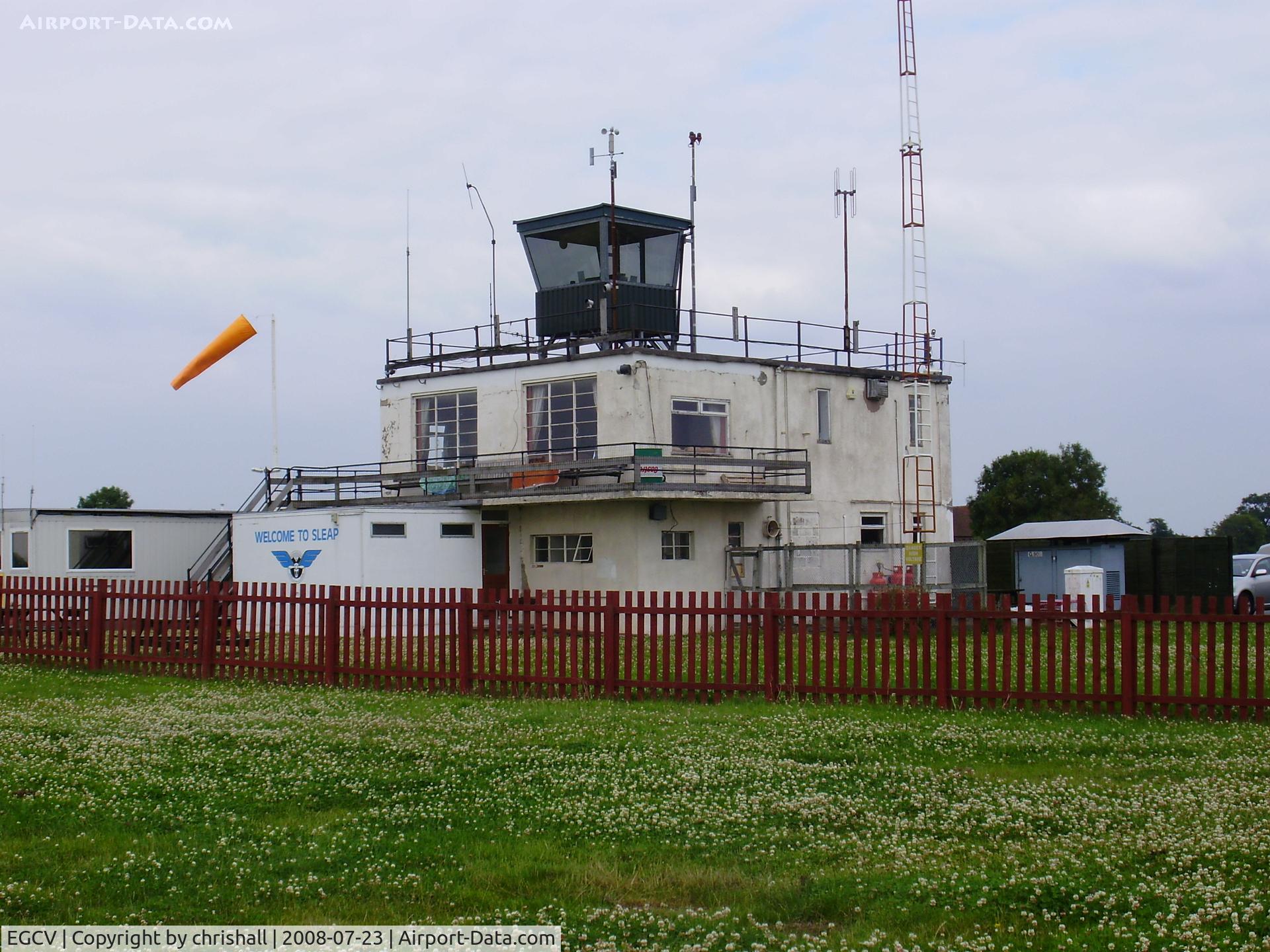 Sleap Airfield Airport, Shrewsbury, England United Kingdom (EGCV) - The control tower at Sleap