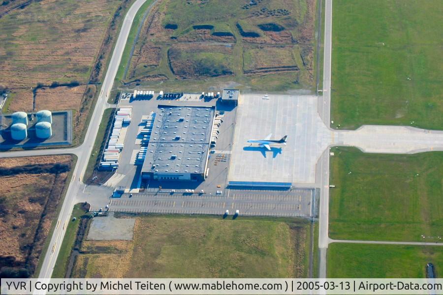 Vancouver International Airport, Vancouver, British Columbia Canada (YVR) - UPS parking seen from a Harbour Air DHC-3 bound to Victoria