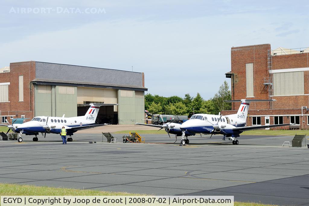RAF Cranwell Airport, Cranwell, England United Kingdom (EGYD) - Two King Airs at the 45R Sq apron