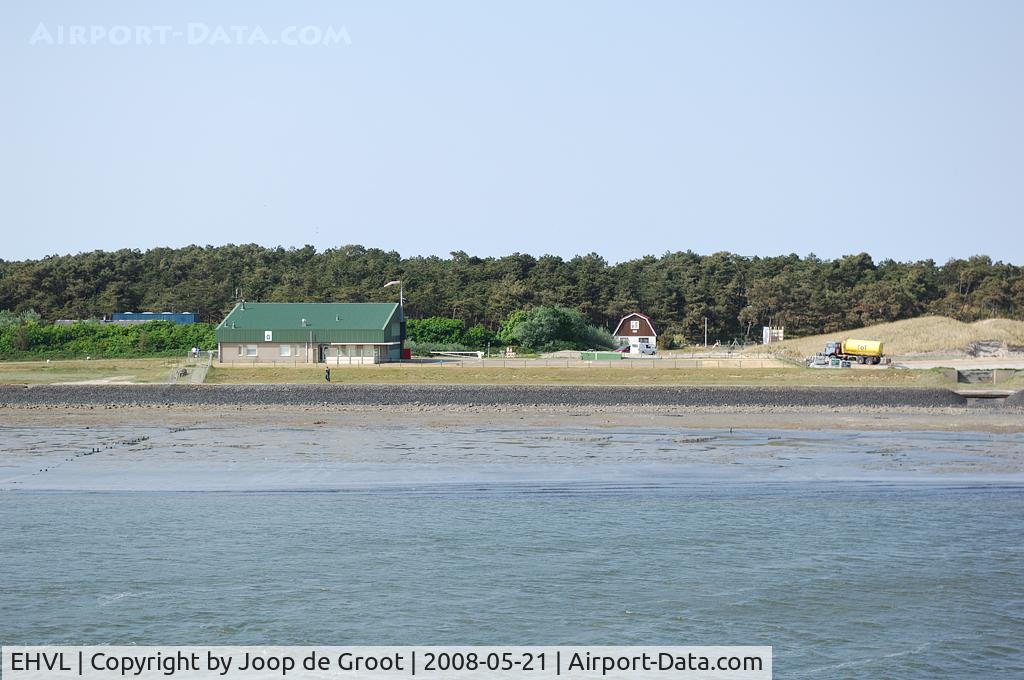 EHVL Airport - Vlieland heliport as seen from the ferry towards the island