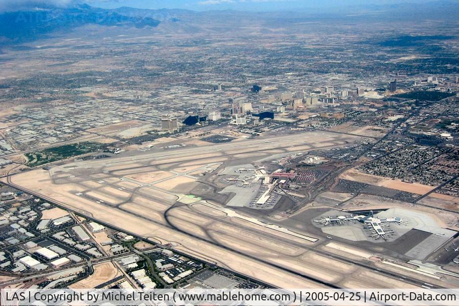 Harry Reid International Airport (LAS) - Aerial view after a flight from Vancouver
