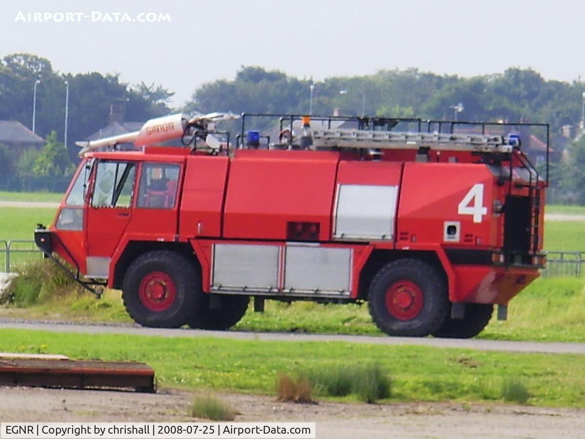 Hawarden Airport, Chester, England United Kingdom (EGNR) - Hawarden fire truck