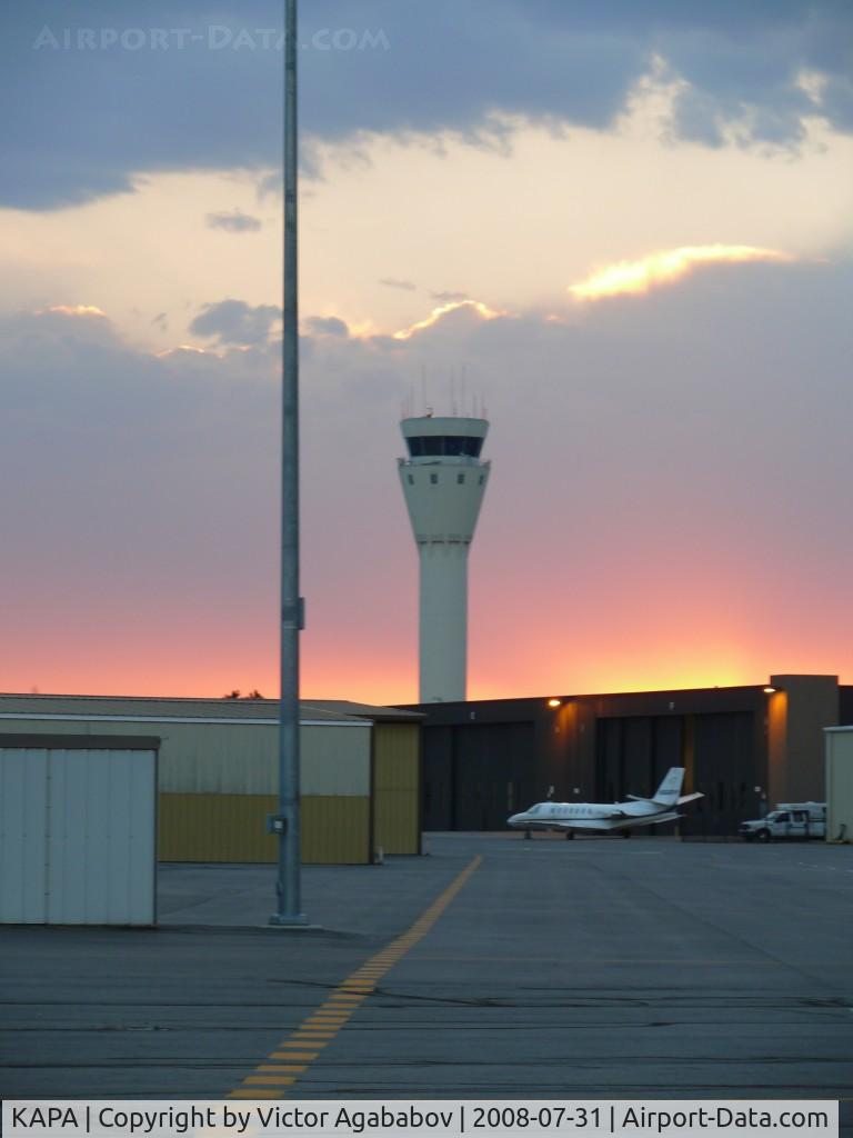 Centennial Airport (APA) - Tower and the sunset...
