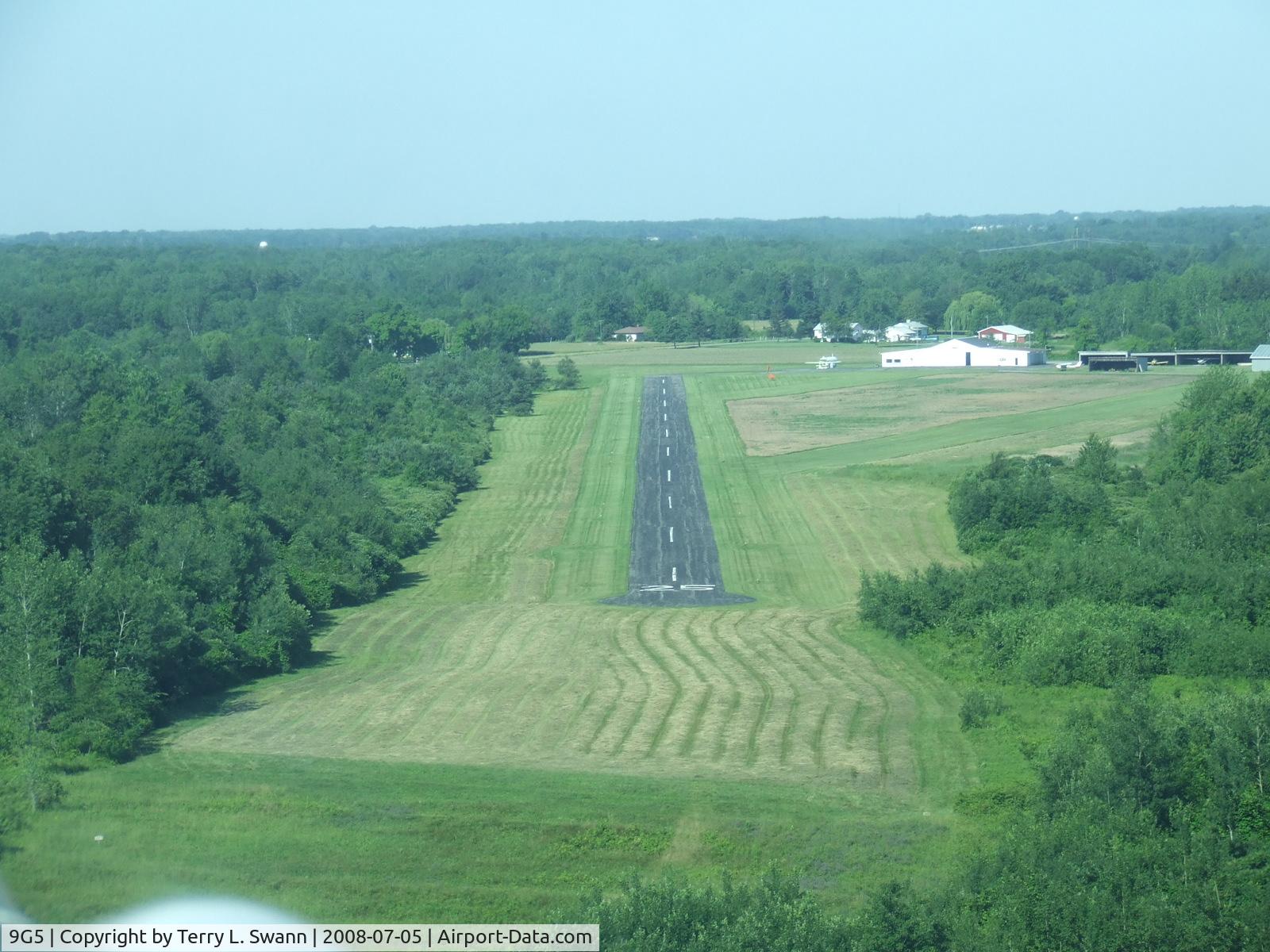 Royalton Airport (9G5) - On final at Royalton in a Stinson SR-9C.
