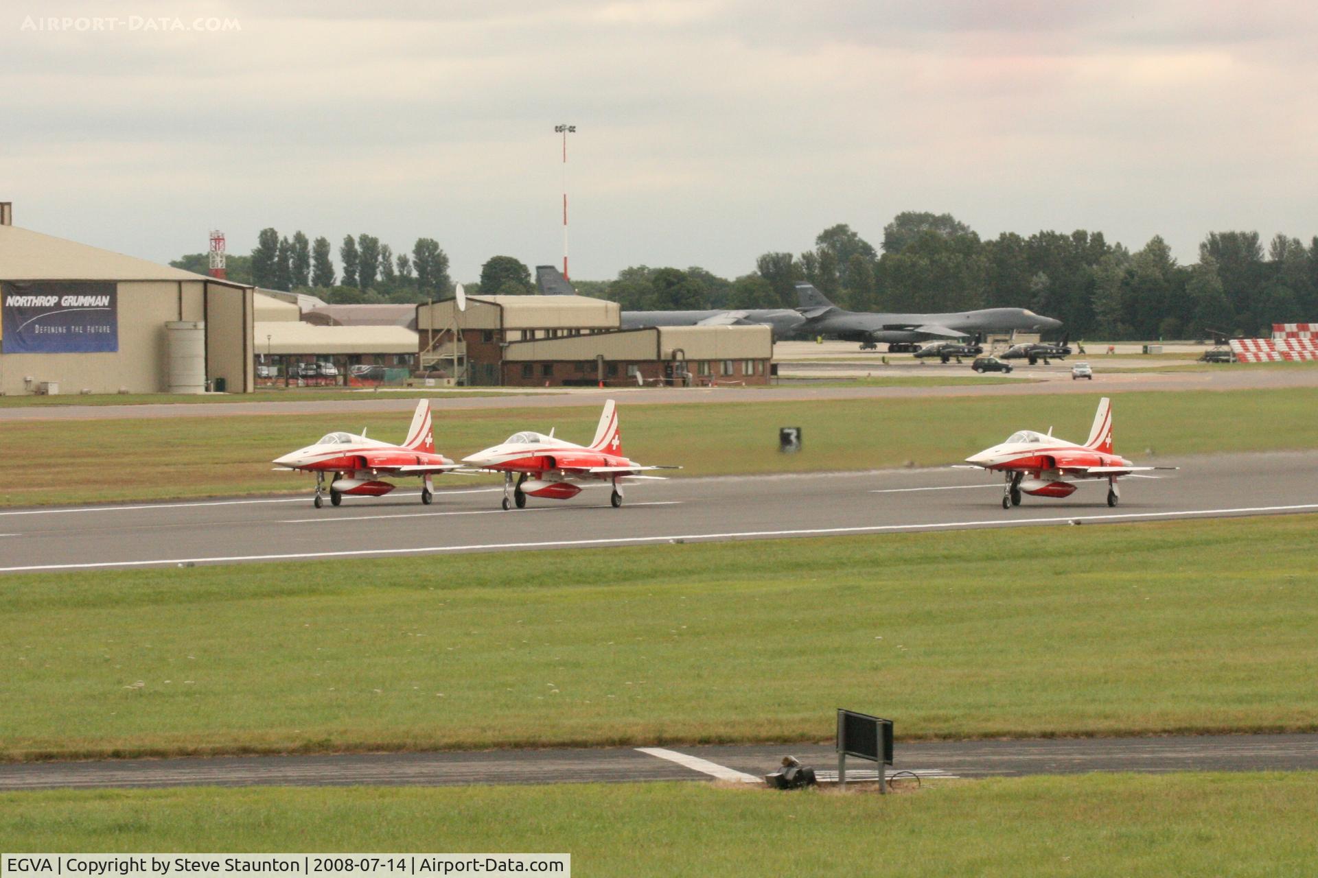 RAF Fairford Airport, Fairford, England United Kingdom (EGVA) - Taken at the Royal International Air Tattoo 2008 during arrivals and departures (show days cancelled due to bad weather)
