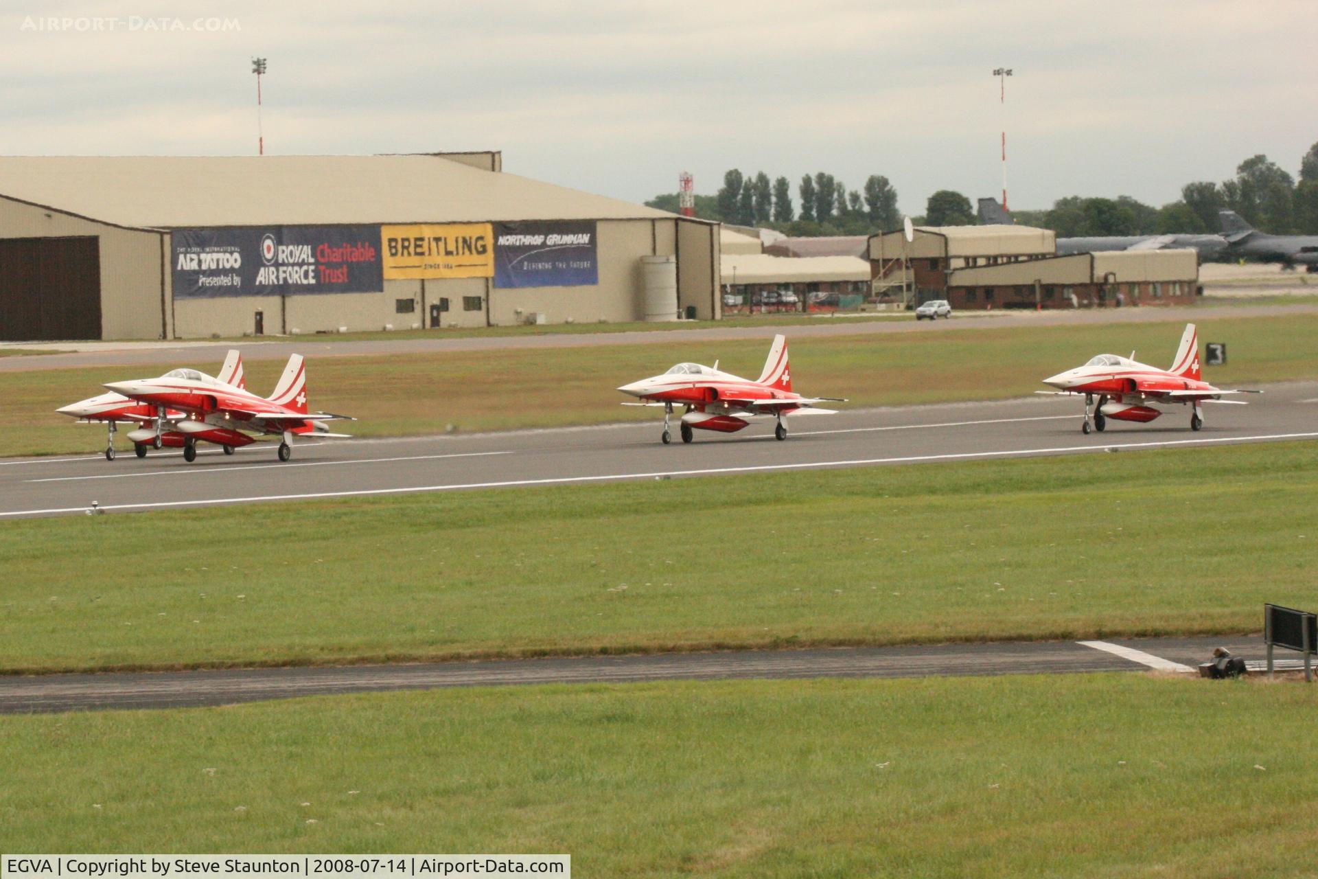 RAF Fairford Airport, Fairford, England United Kingdom (EGVA) - Taken at the Royal International Air Tattoo 2008 during arrivals and departures (show days cancelled due to bad weather)