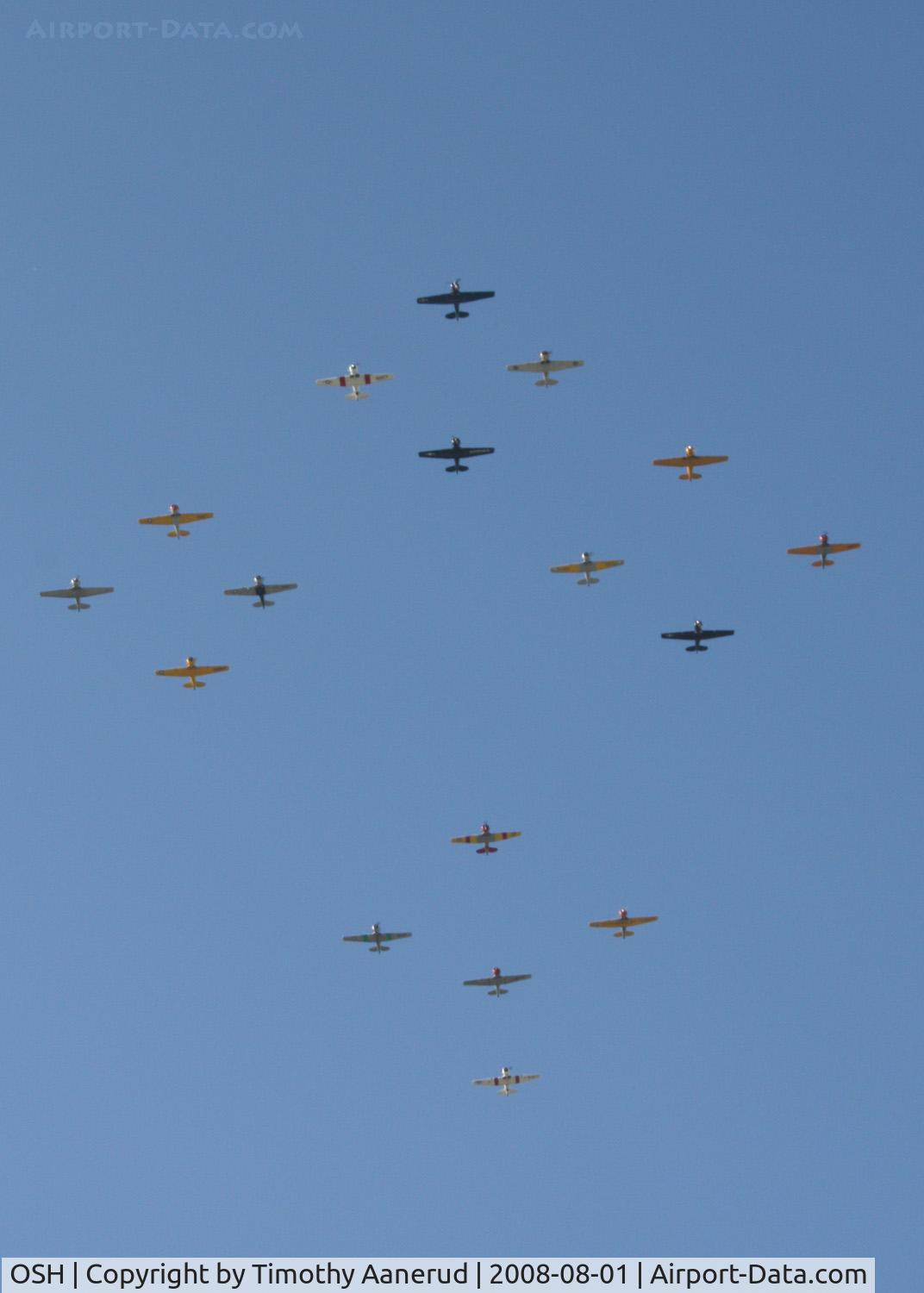 Wittman Regional Airport (OSH) - EAA AirVenture 2008, 17 North American T-6 Flyby