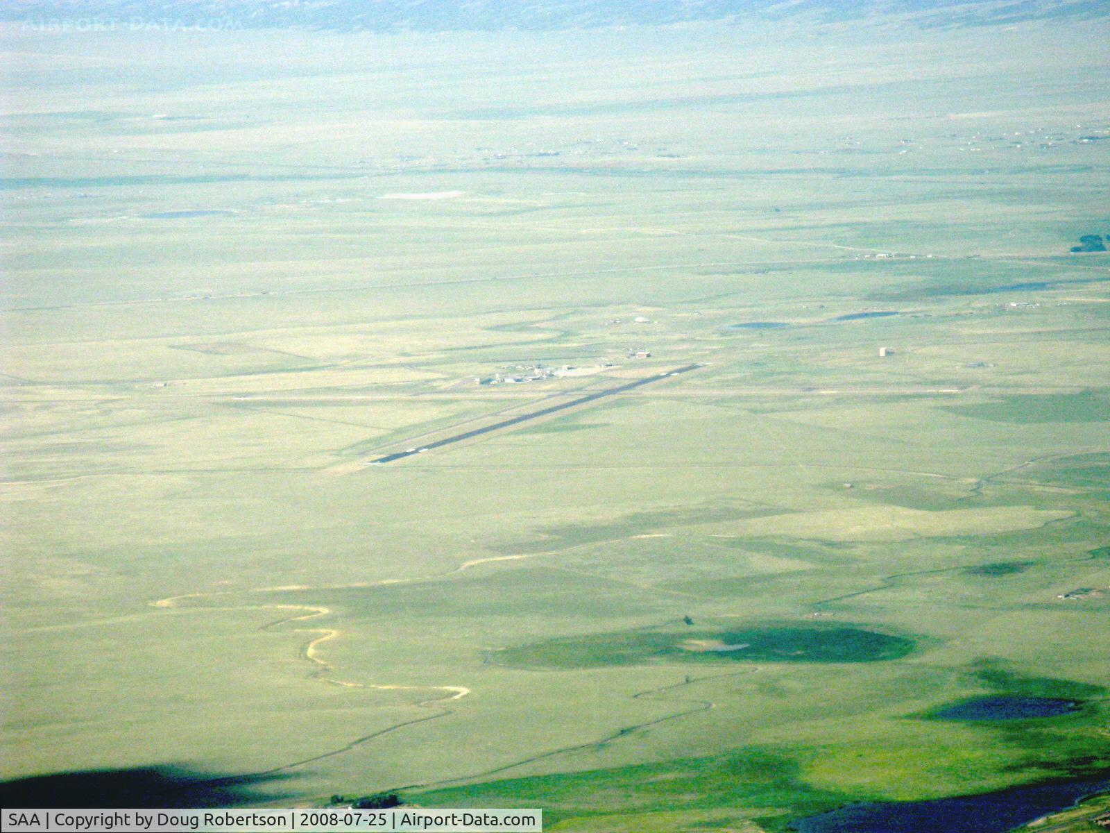 Shively Field Airport (SAA) - Saratoga, WY Shively Field from 11,500' msl