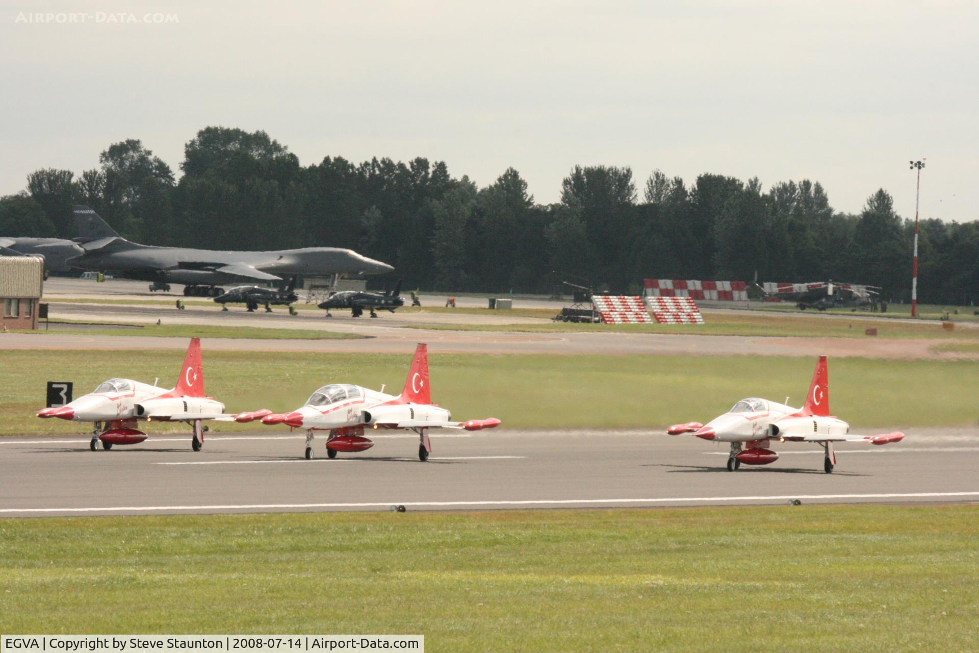 RAF Fairford Airport, Fairford, England United Kingdom (EGVA) - Taken at the Royal International Air Tattoo 2008 during arrivals and departures (show days cancelled due to bad weather)