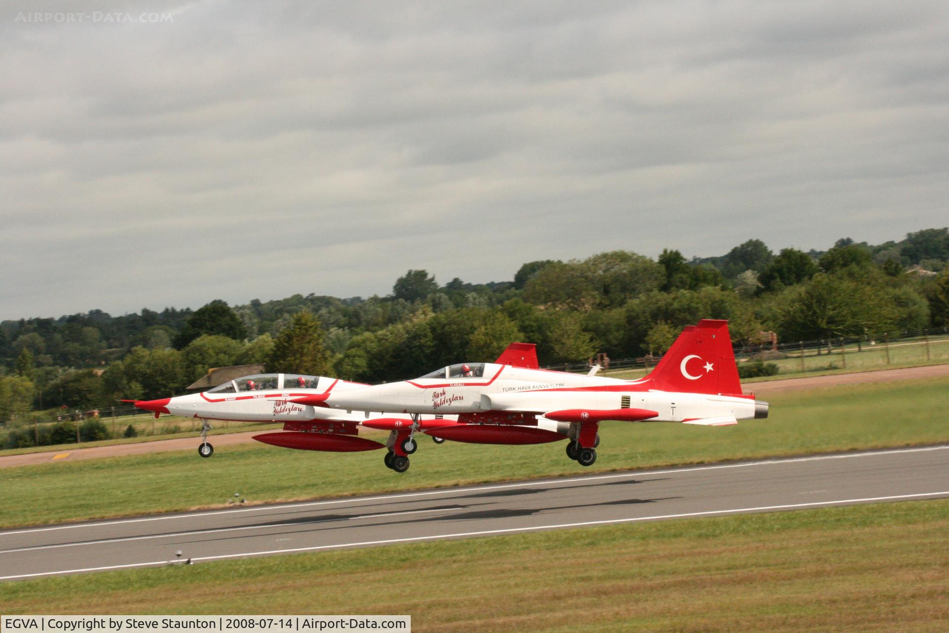 RAF Fairford Airport, Fairford, England United Kingdom (EGVA) - Taken at the Royal International Air Tattoo 2008 during arrivals and departures (show days cancelled due to bad weather)