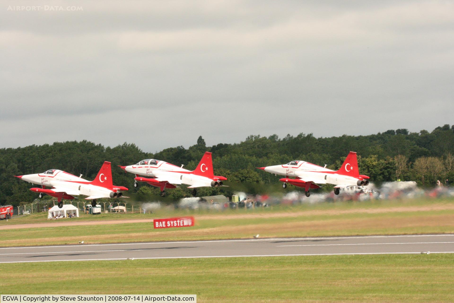 RAF Fairford Airport, Fairford, England United Kingdom (EGVA) - Taken at the Royal International Air Tattoo 2008 during arrivals and departures (show days cancelled due to bad weather)