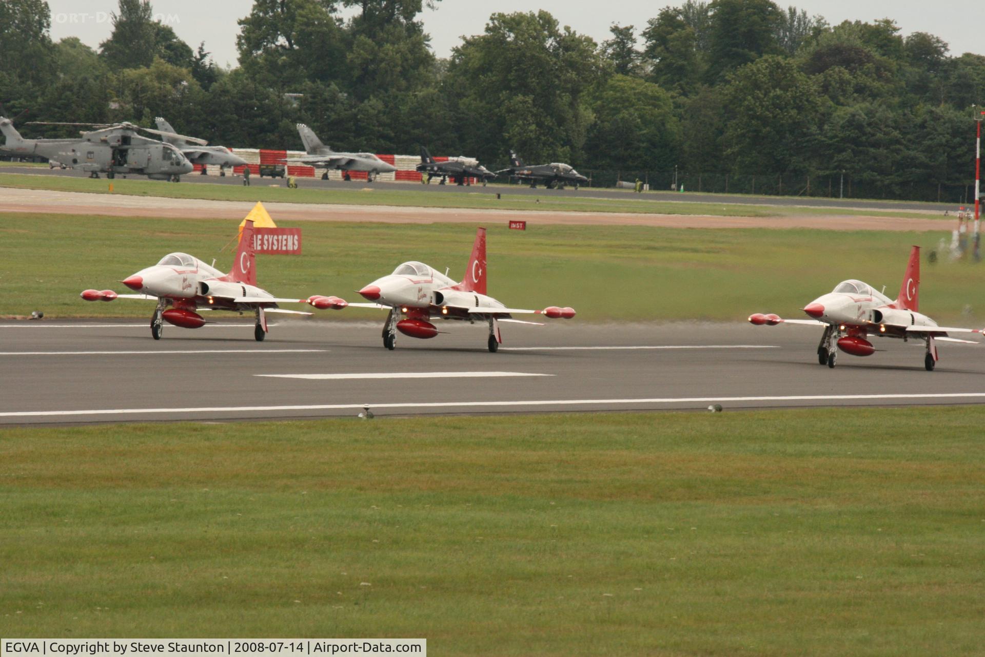 RAF Fairford Airport, Fairford, England United Kingdom (EGVA) - Taken at the Royal International Air Tattoo 2008 during arrivals and departures (show days cancelled due to bad weather)