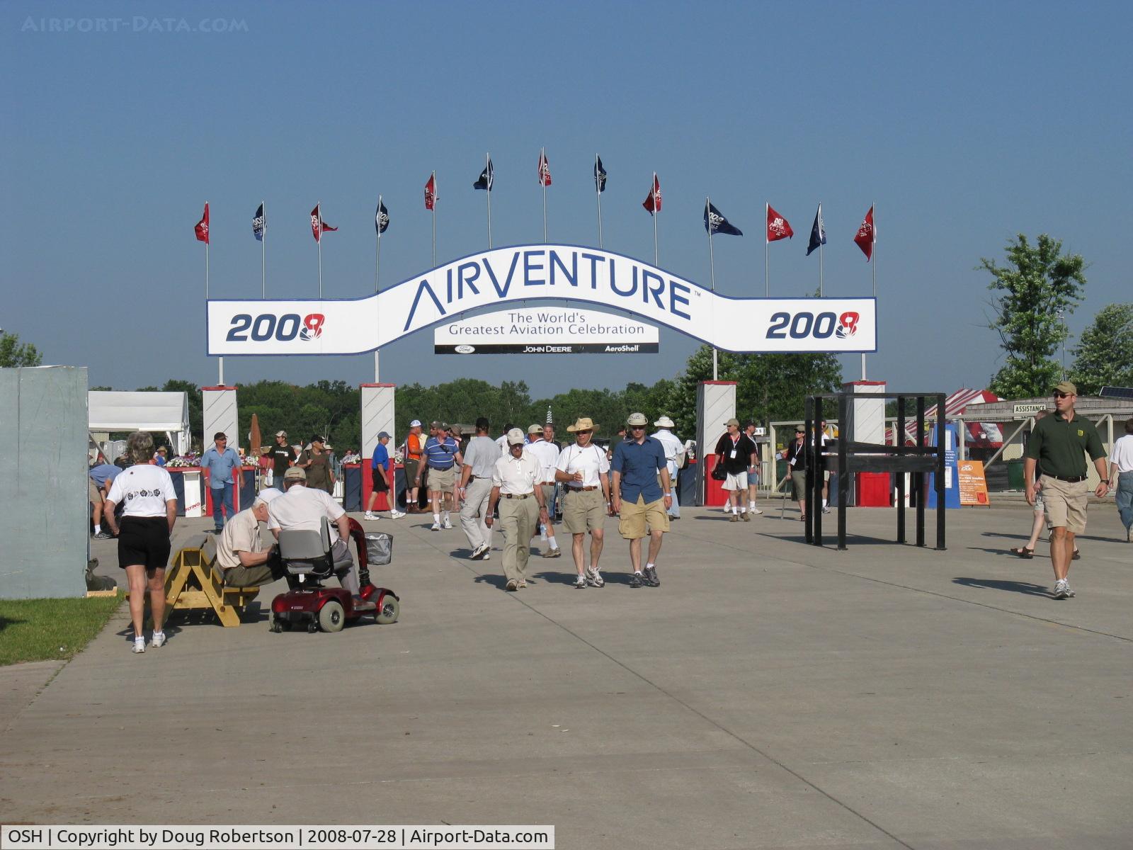Wittman Regional Airport (OSH) - EAA AirVenture 2008-Opening day, early morning at one of two main gates.