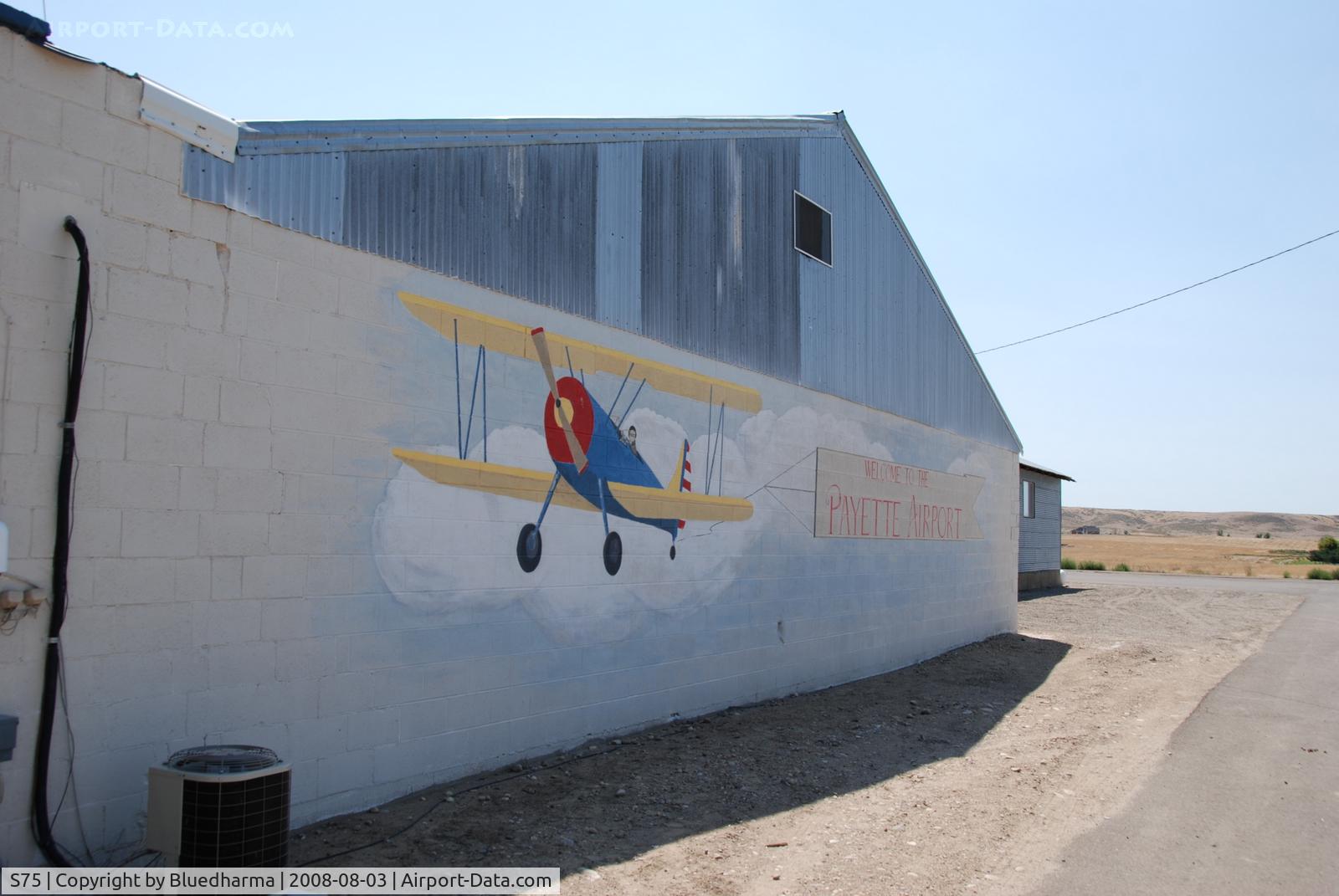 Payette Municipal Airport (S75) - Main building looking SouthEast.