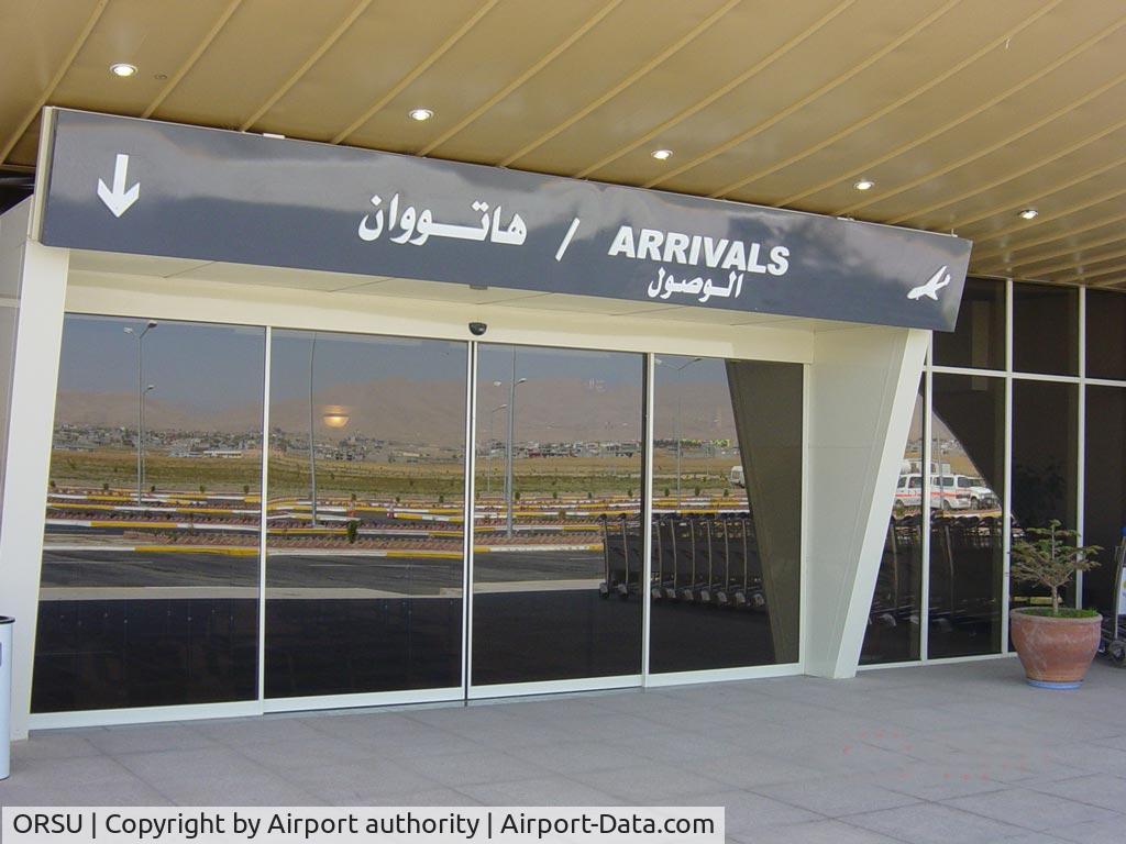 Sulaymanyiah International Airport, Sulaymanyiah Iraq (ORSU) - Arrival entrance