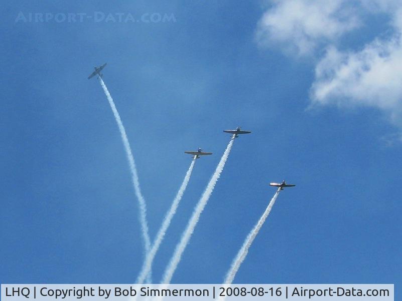 Fairfield County Airport (LHQ) - AT-6 formation at Wings of Victory airshow - Lancaster, Ohio