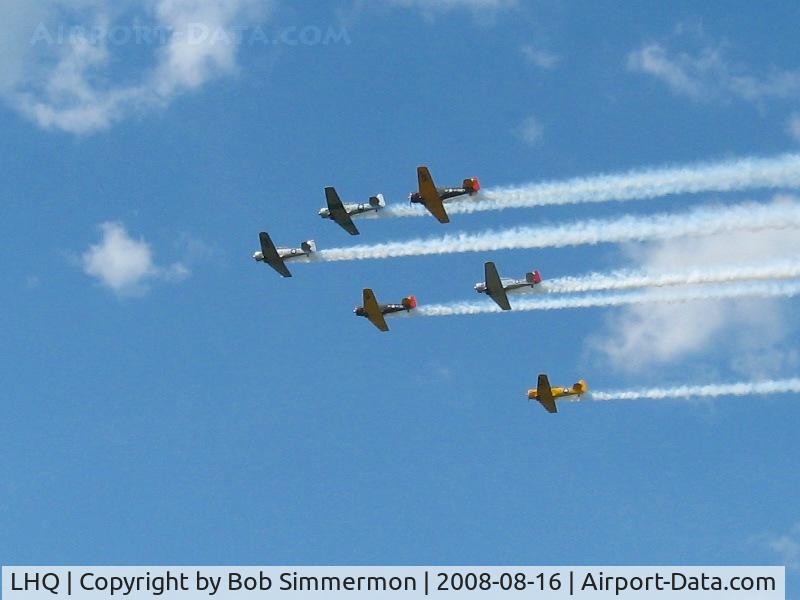 Fairfield County Airport (LHQ) - AT-6 formation at Wings of Victory airshow - Lancaster, Ohio