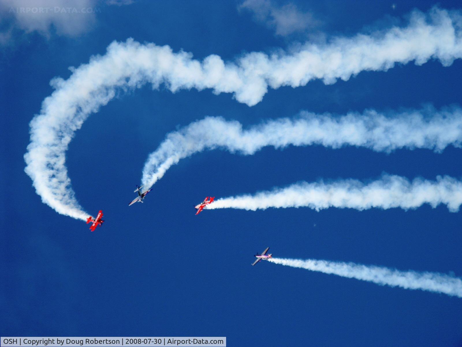 Wittman Regional Airport (OSH) - EAA 2008 AirVenture Daily Airshow Aerobatics-Sean Tucker & Group reforming