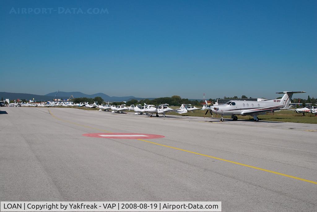 WIENER NEUSTADT EAST AIRPORT,  Austria (LOAN) - Apron overview