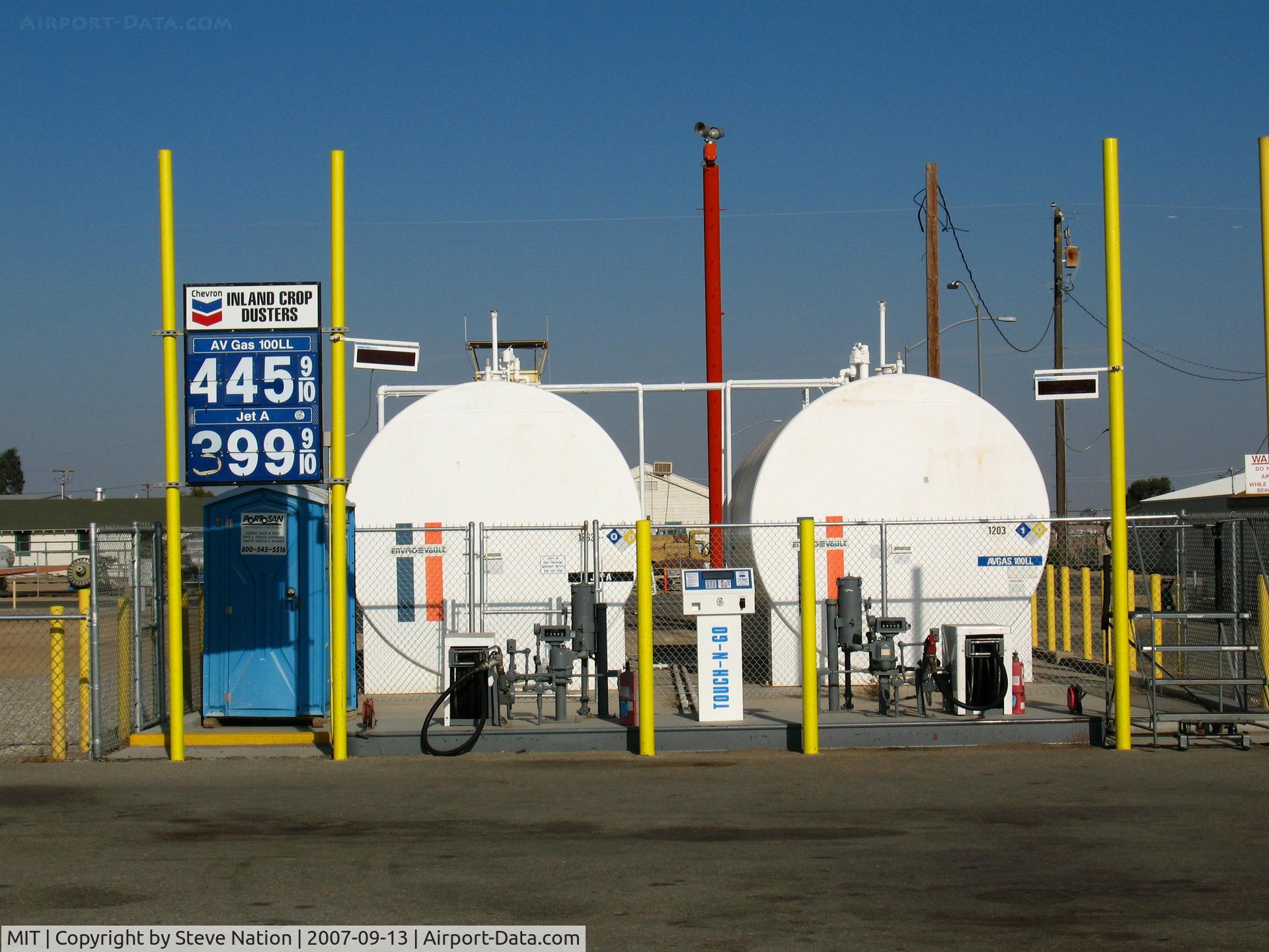 Shafter-minter Field Airport (MIT) - Inland Cropdusters Gas Pumps at Minter Field (note helo deck on top)