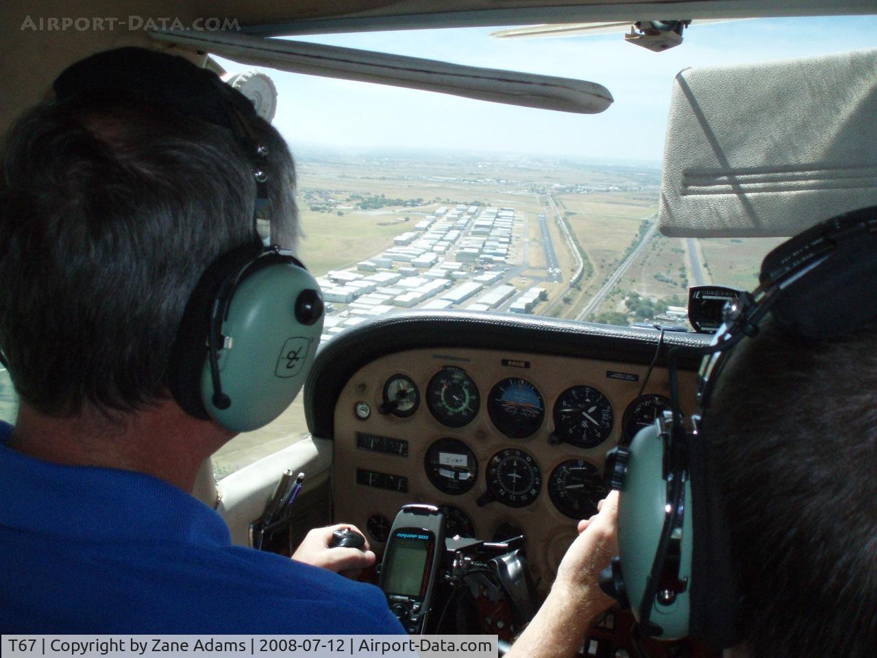 Hicks Airfield Airport (T67) - EAA Young Eagles Ulster Project 2008 - Short final Hicks Field