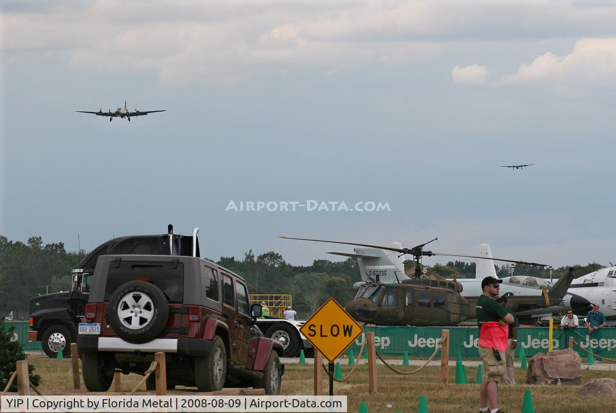 Willow Run Airport (YIP) - People testing out Jeeps at Thunder Over Michigan Air Show