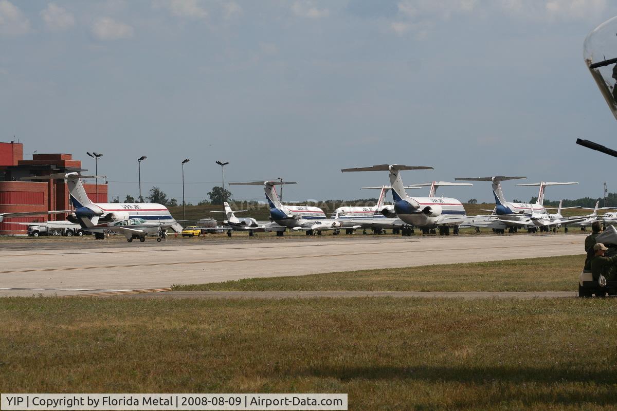 Willow Run Airport (YIP) - USA Jet Ramp at Willow Run