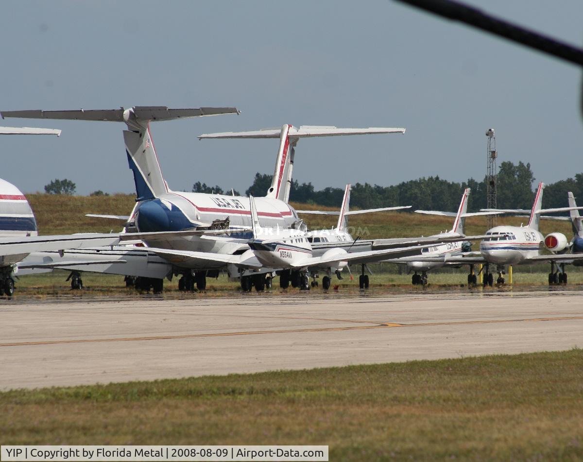 Willow Run Airport (YIP) - USA Jet Ramp at Willow Run