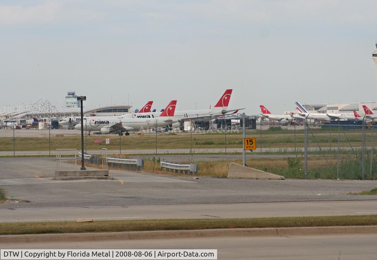 Detroit Metropolitan Wayne County Airport (DTW) - McNamara Terminal seen from Cell phone lot Eureka Road