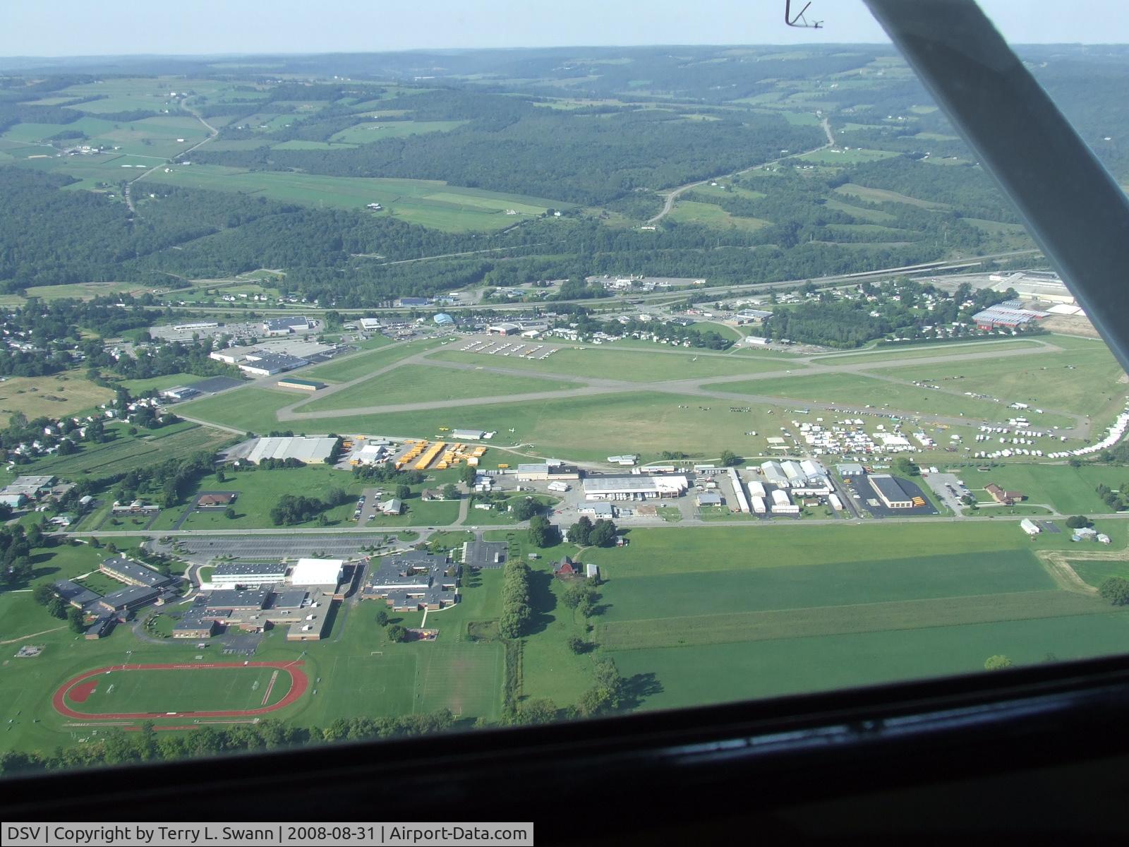 Dansville Municipal Airport (DSV) - On downwind at Dansville, NY.