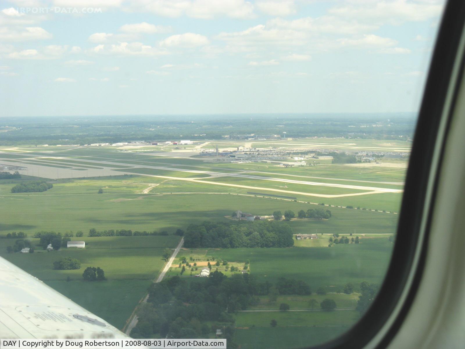 James M Cox Dayton International Airport (DAY) - James M. Cox Dayton Int'l. Dayton, OH. Base leg for Rwy 24R, from N2111Q Beech BONANZA 36