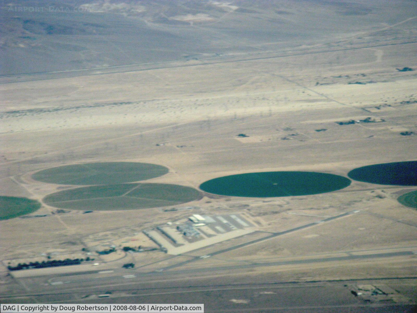 Barstow-daggett Airport (DAG) - Daggett-Barstow Airport, CA. from 8,500' msl looking North
