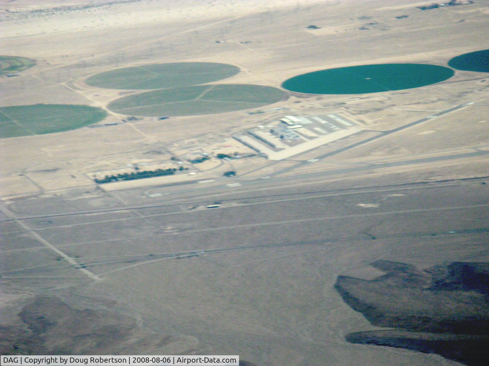 Barstow-daggett Airport (DAG) - Daggett-Barstow Airport, CA. from 8,500' msl looking North