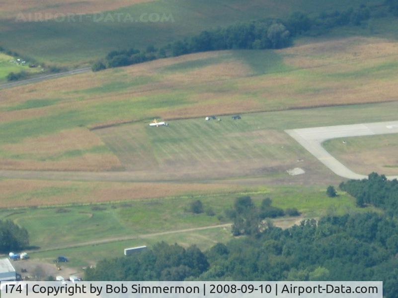 Grimes Field Airport (I74) - Cessna 150 accident on the south end of the field.