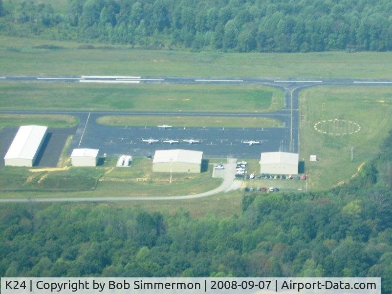 Russell County Airport (K24) - In the pattern, looking west at the facilities.