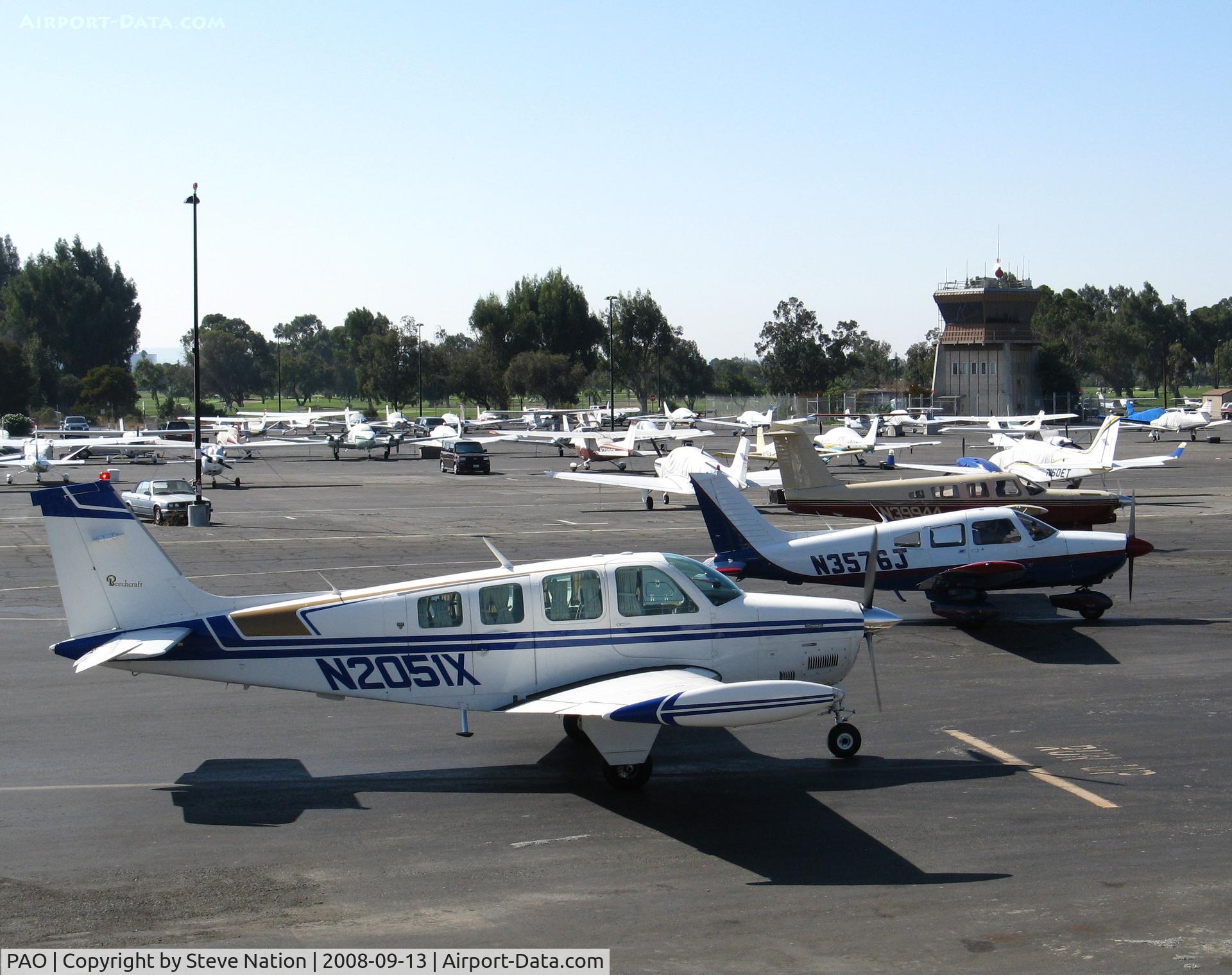 Palo Alto Arpt Of Santa Clara Co Airport (PAO) - N2051X/N3946J/N39944 running-up engines while tower lets stream of Cessnas come home