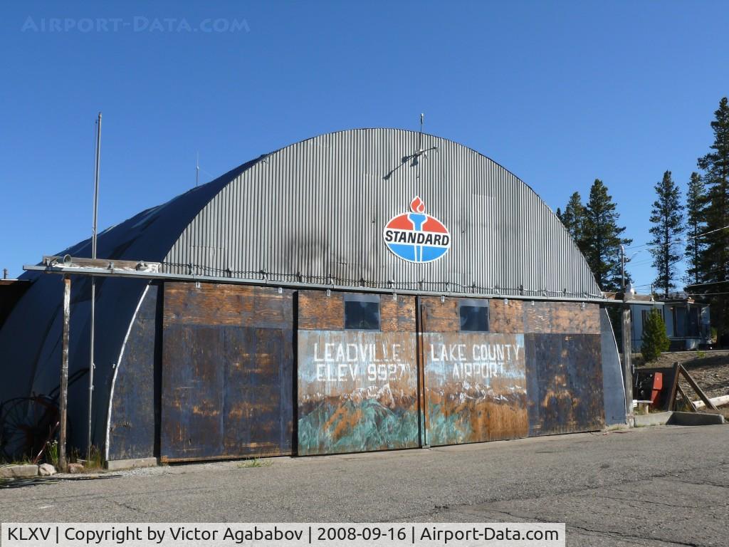 Lake County Airport (LXV) - Hangar at Leadville. Highest paved airport in North America