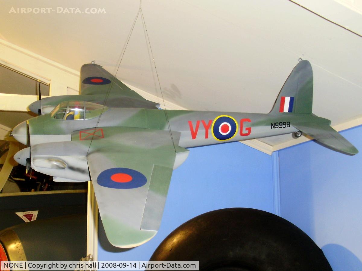 NONE Airport - nice model of a DH Mosquito on display at the Fenland & West Norfolk Aviation Museum