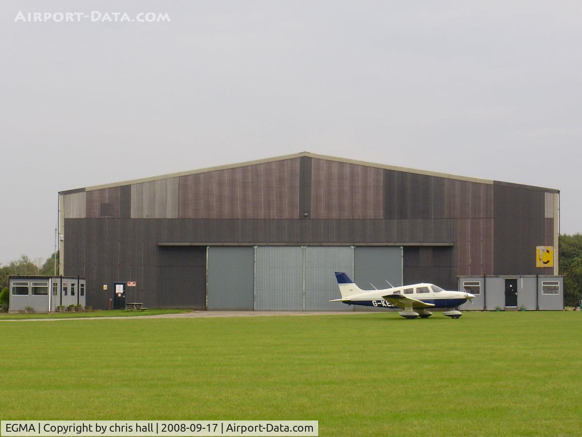 Fowlmere Airport, Cambridge, England United Kingdom (EGMA) - The main hangar at Fowlmere