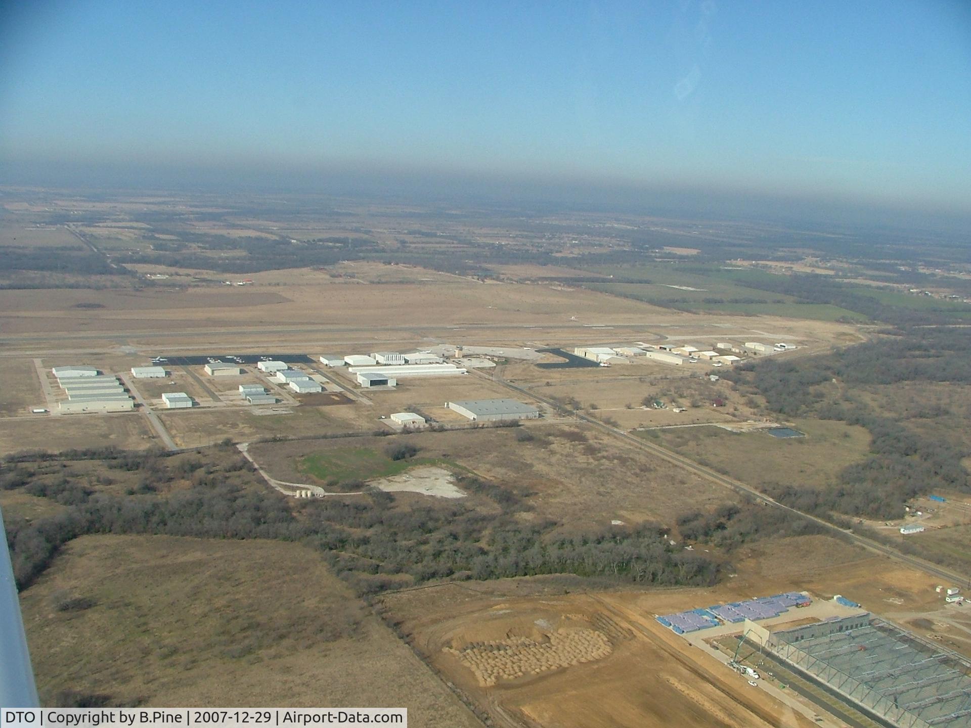 Denton Municipal Airport (DTO) - Looking midfield while left downwind for Rwy 17