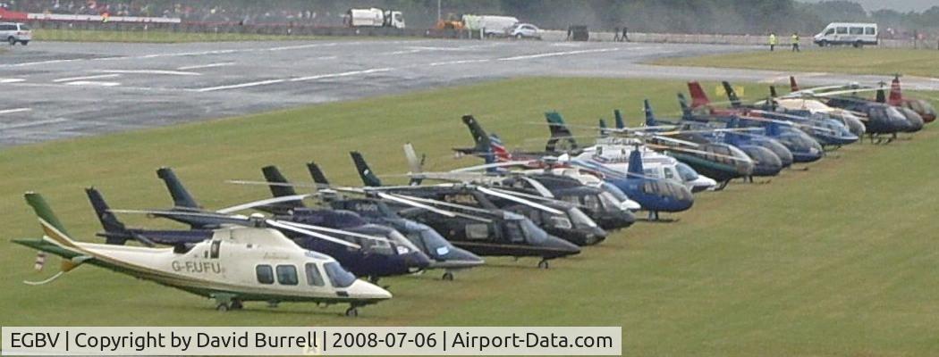 Silverstone Heliport Airport, Silverstone, England United Kingdom (EGBV) - Silverstone Heliport - F1 Grand Prix 06.07.08