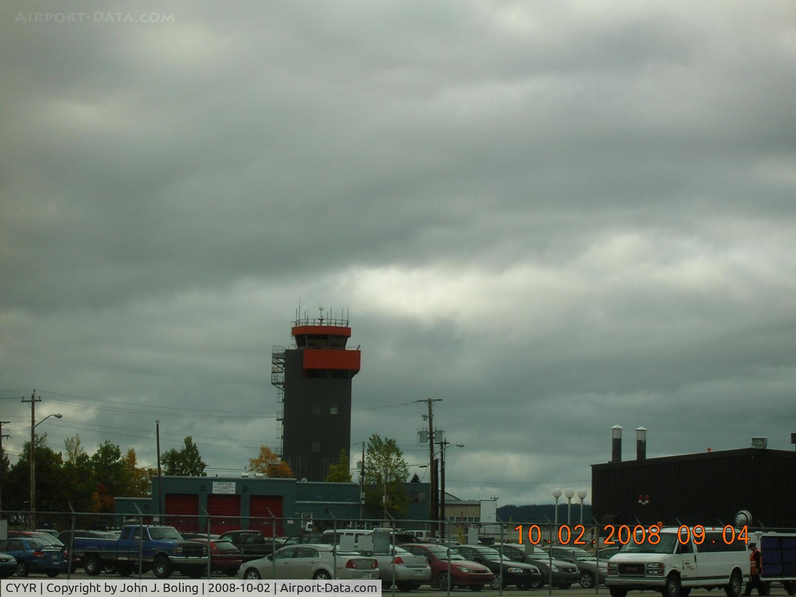 CFB Goose Bay (Goose Bay Airport), Happy Valley-Goose Bay, Newfoundland and Labrador Canada (CYYR) - Control Tower at Goose Bay on a rainy day