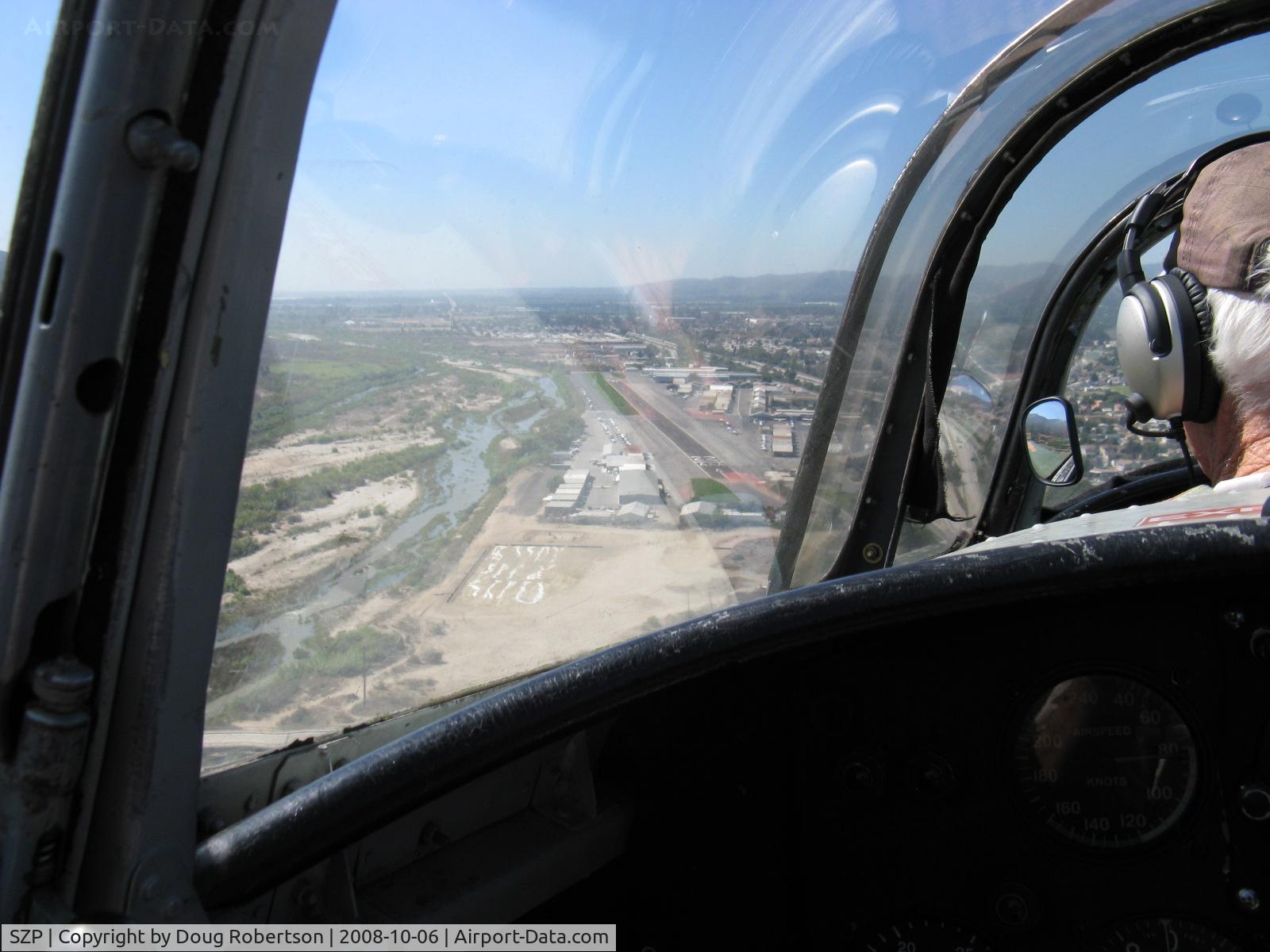 Santa Paula Airport (SZP) - Turning final for Rwy 22, SZP 