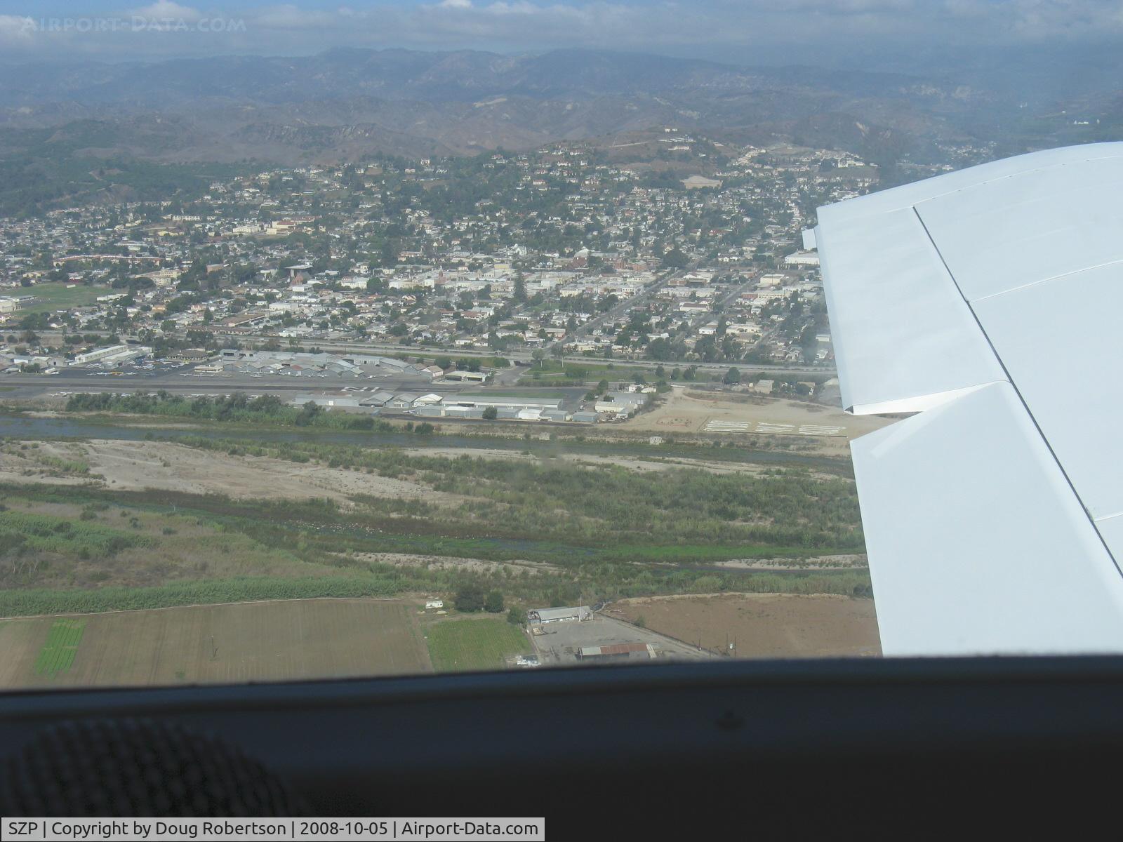 Santa Paula Airport (SZP) - Turning to Base Leg for Runway 22-N9YZ