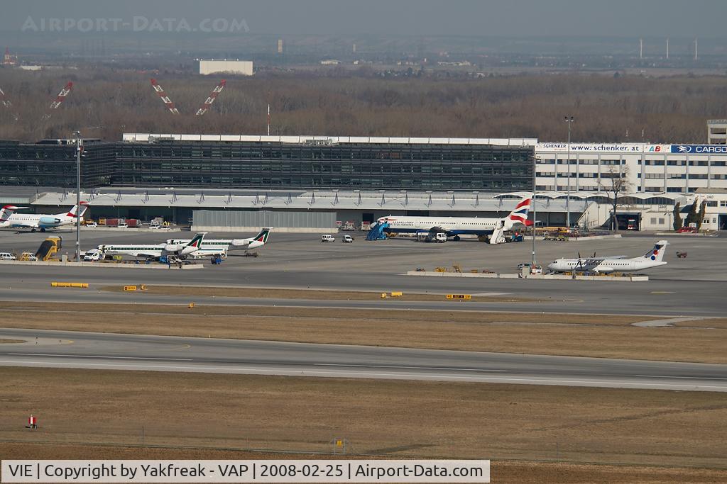 Vienna International Airport, Vienna Austria (VIE) - airport overview from helicopter