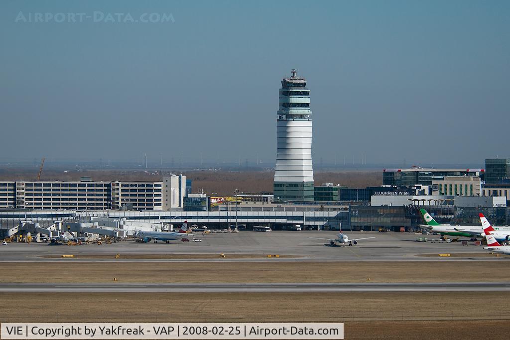 Vienna International Airport, Vienna Austria (VIE) - airport overview from helicopter
